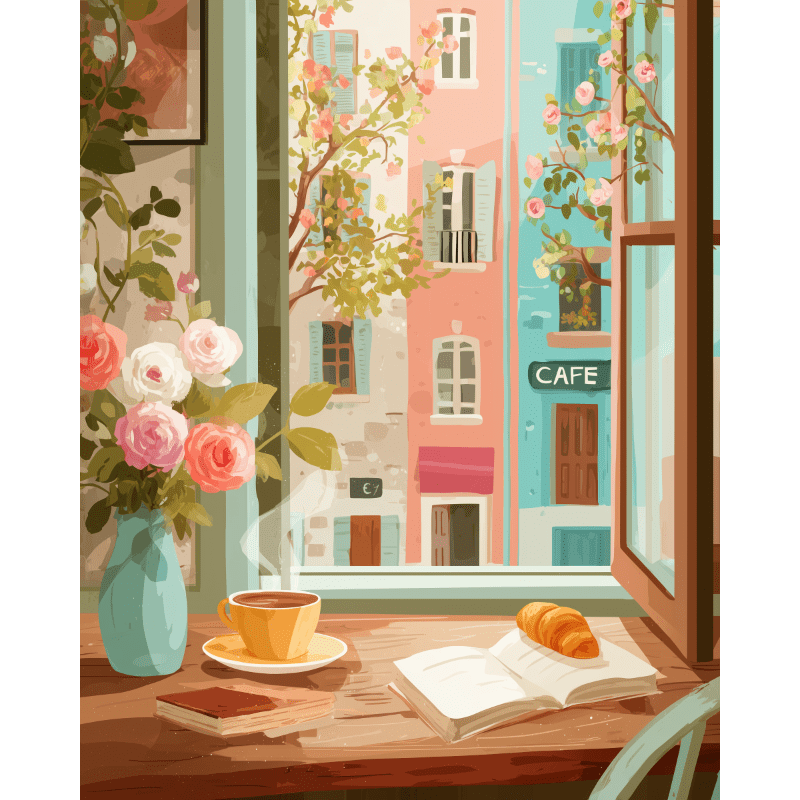 De ochtend van een schrijver- Schilderen op nummers