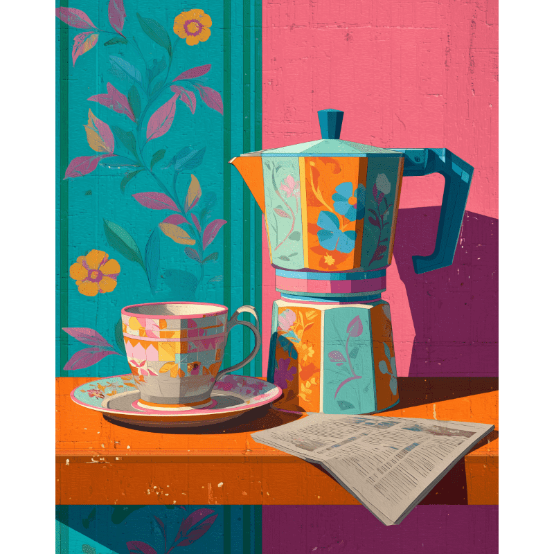 Café à la Couleur- Schilderen op nummers