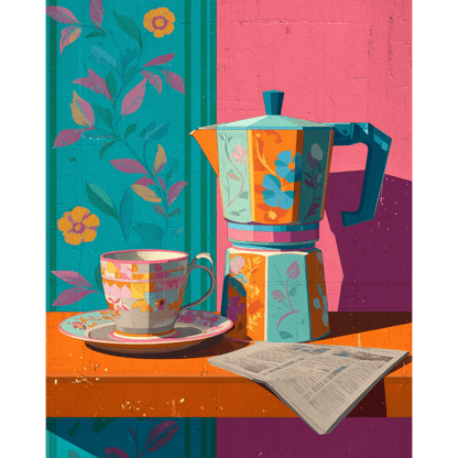 Café à la Couleur- Schilderen op nummers