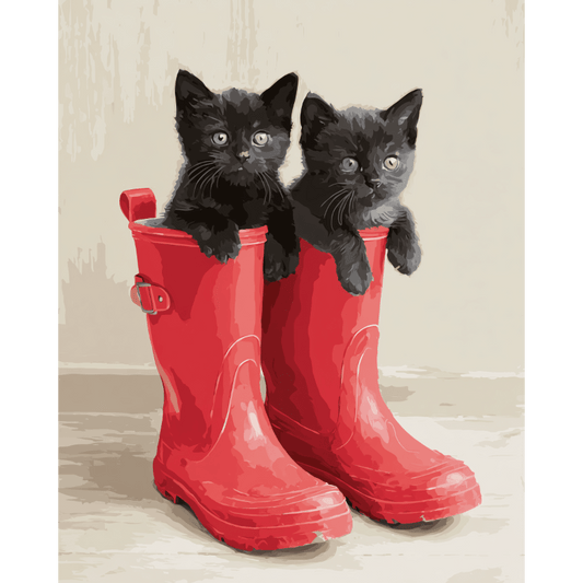 Paar schattigheid- Schilderen op nummers