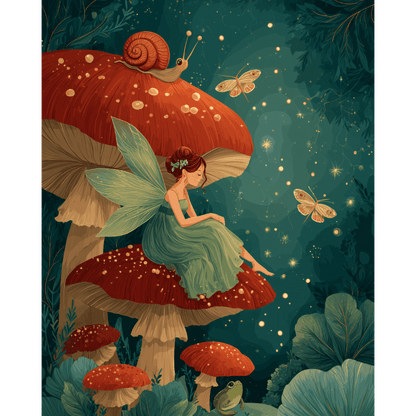 Een nachtelijke fantasie- Schilderen op nummers