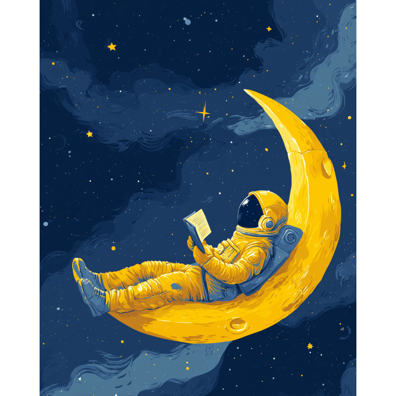 Maanrust- Schilderen op nummers