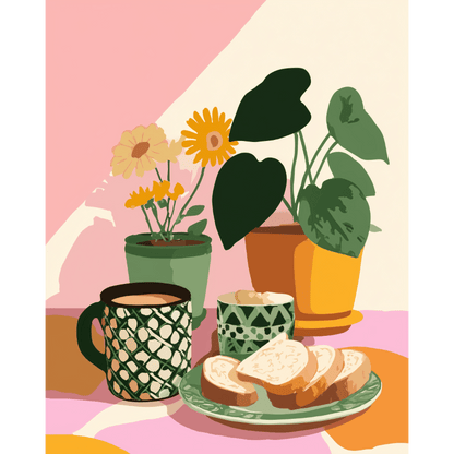 Ontbijttafel- Schilderen op nummers