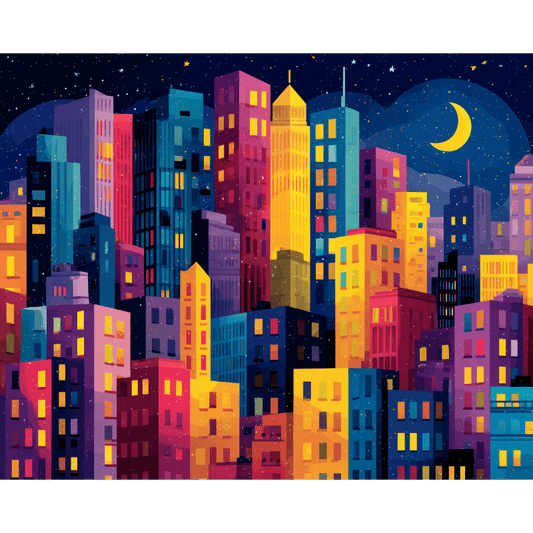 Stedelijke gloed- Schilderen op nummers