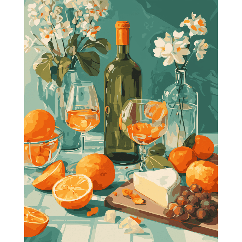 Gouden plakjes- Schilderen op nummers