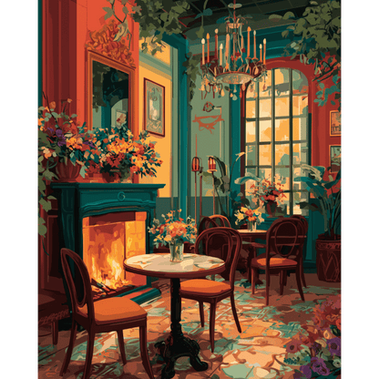 Art-deco salon- Schilderen op nummers