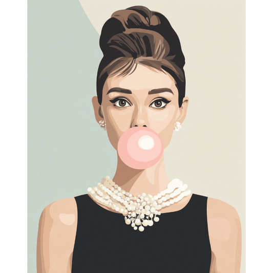 Bubblegum-elegantie- Schilderen op nummers