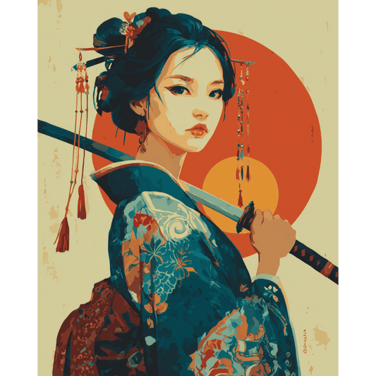 Een krijgersvrouw- Schilderen op nummers