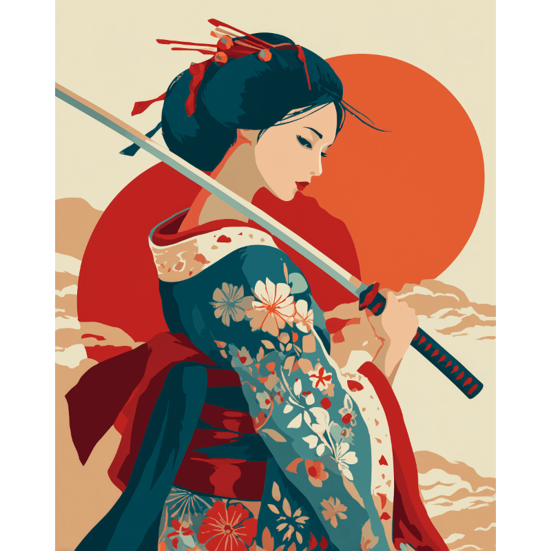 De zon doorsnijden- Schilderen op nummers