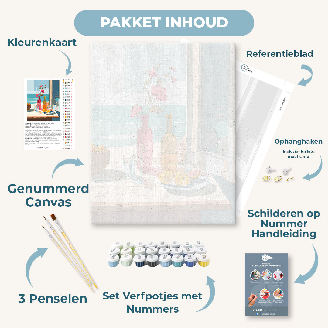 Stilleven aan zee