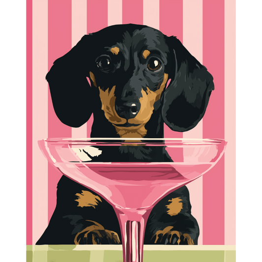 Cocktailhond- Schilderen op nummers