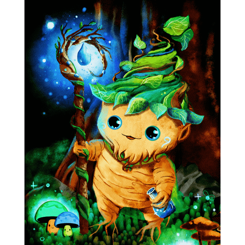 Alraune-druïde – by Tiny Tami- Schilderen op nummers