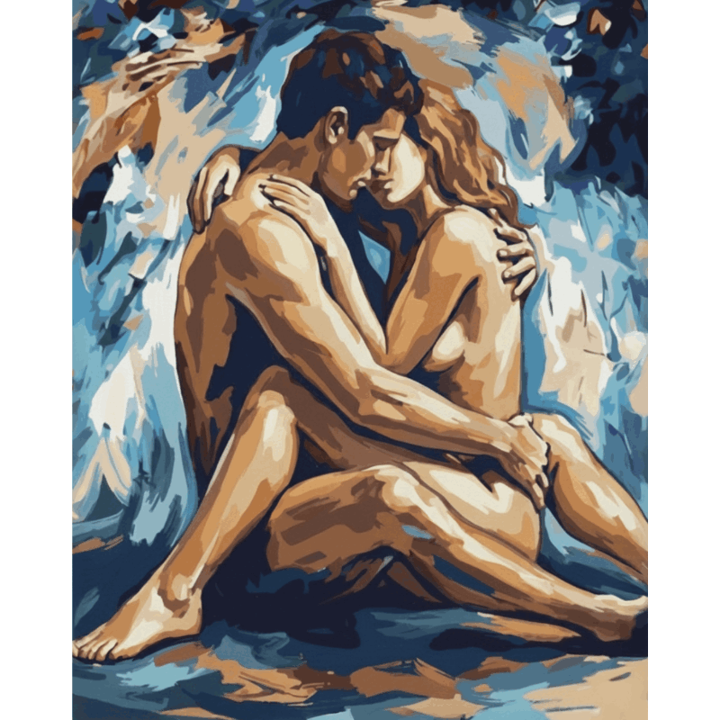 Sensuele geliefden- Schilderen op nummers