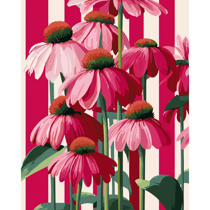 Verticale bloei- Schilderen op nummers