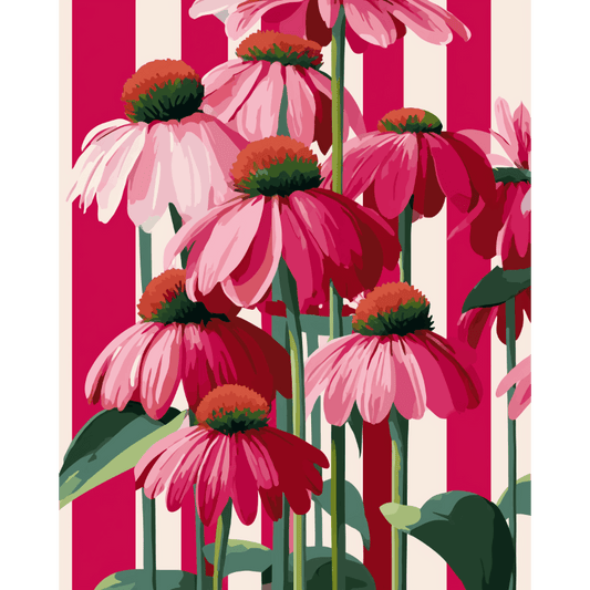 Verticale bloei- Schilderen op nummers