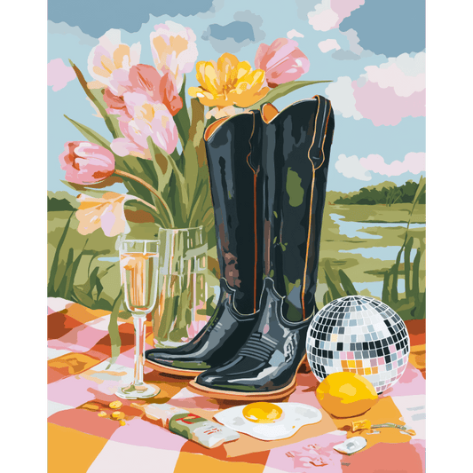 De ochtend na het dansen- Schilderen op nummers