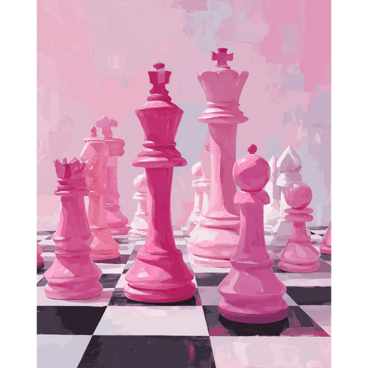 Roze gambiet- Schilderen op nummers