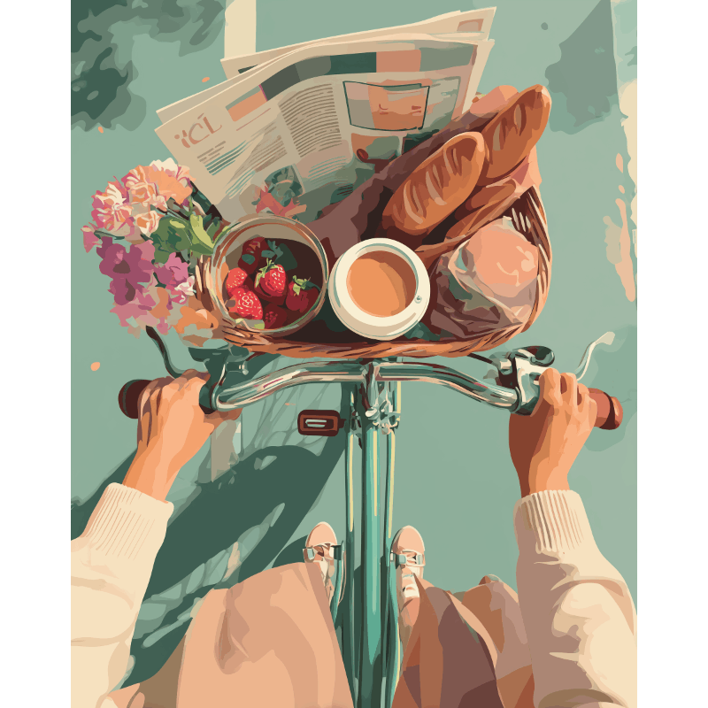 Vroege rit- Schilderen op nummers