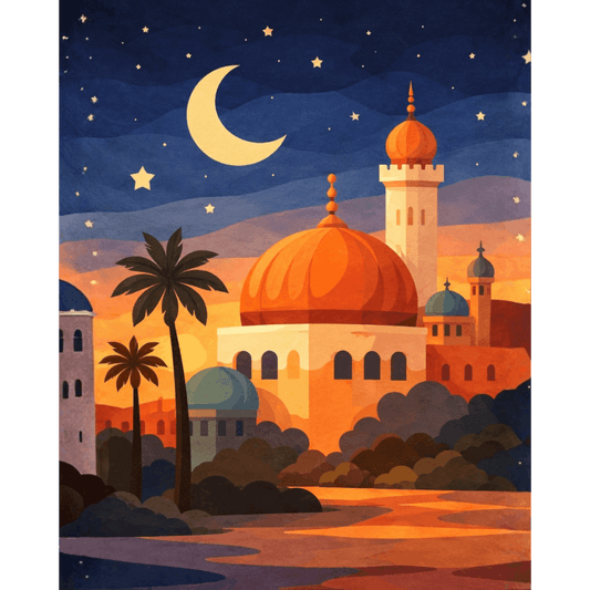 Onder de maansikkel- Schilderen op nummers