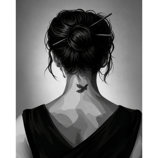 Meisje met tattoo- Schilderen op nummers