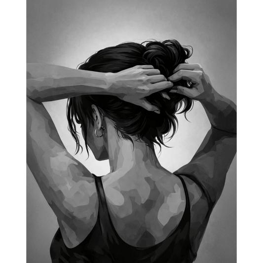 Monochrome dame- Schilderen op nummers