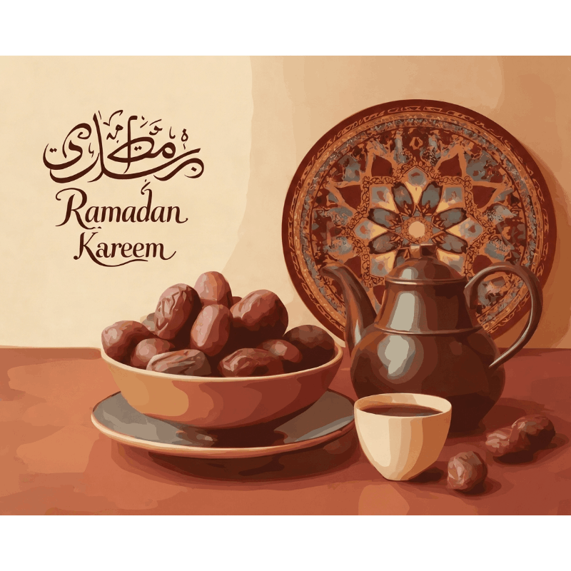 De smaak van de Ramadan- Schilderen op nummers