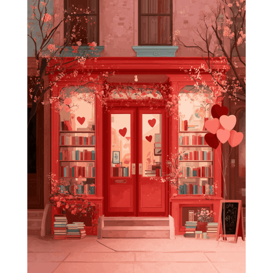 Boekwinkel van de liefde- Schilderen op nummers