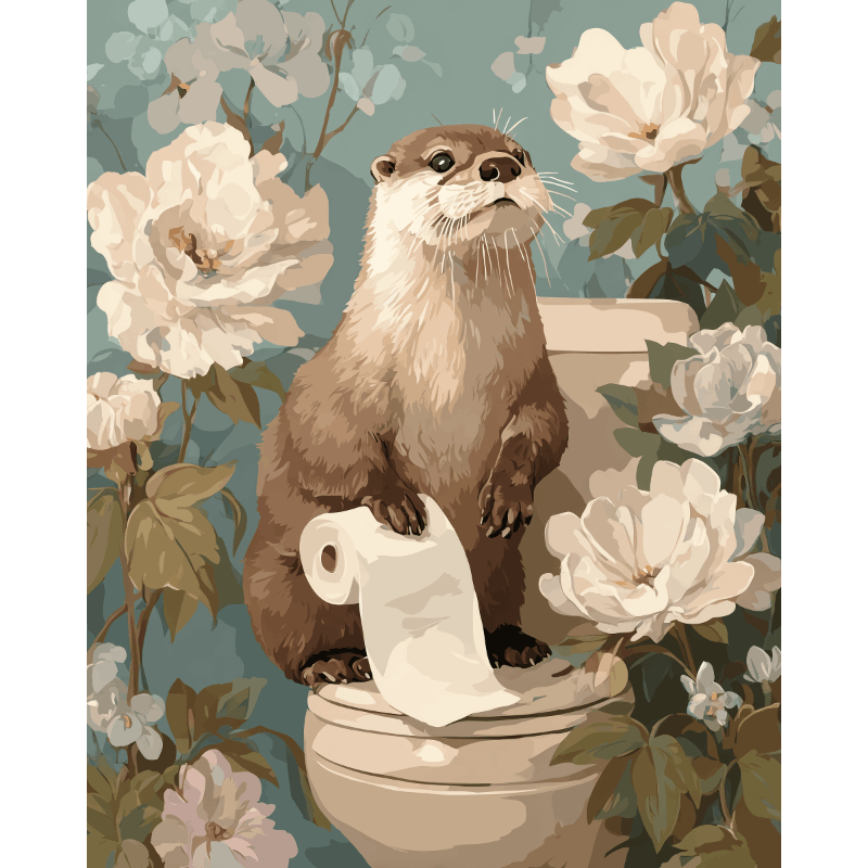 Otter de helper- Schilderen op nummers