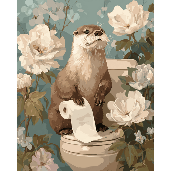 Otter de helper- Schilderen op nummers