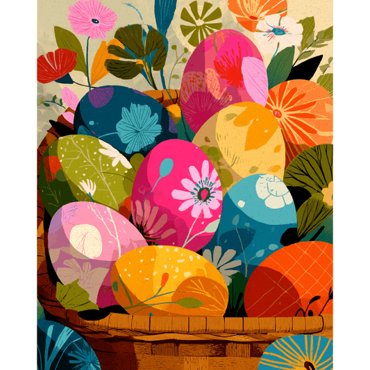 Kleurrijke paaseieren- Schilderen op nummers