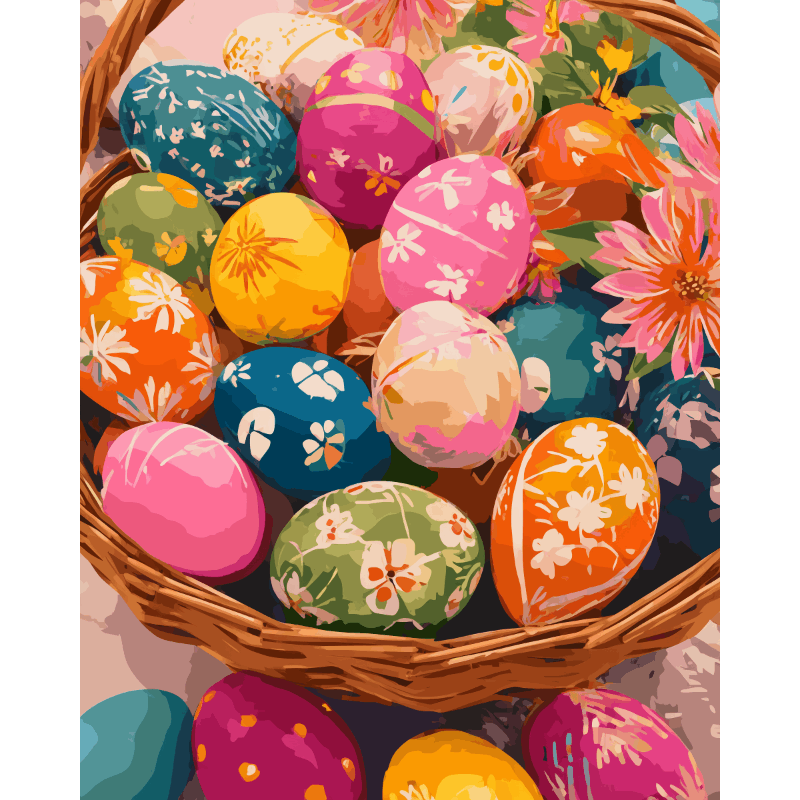 Feestelijk Pasen- Schilderen op nummers