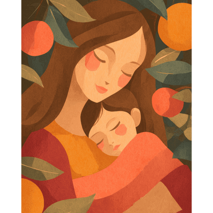 Moeder en kind- Schilderen op nummers