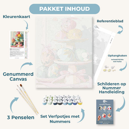 Pastelkleurige paaseieren