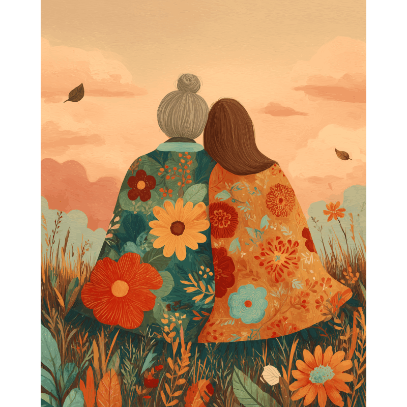 Twee generaties- Schilderen op nummers