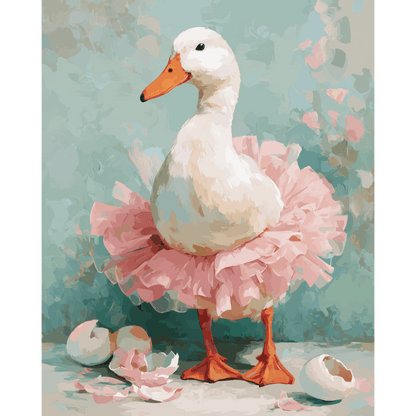 De ganzenballerina- Schilderen op nummers