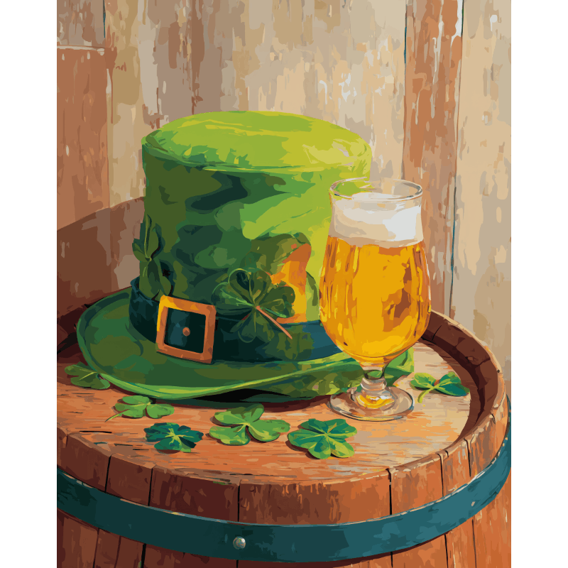 Drank van de leprechaun- Schilderen op nummers