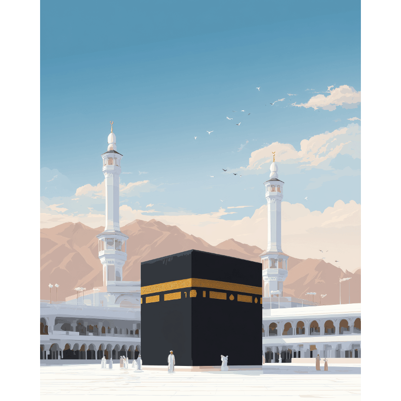 Heilige Kaaba- Schilderen op nummers