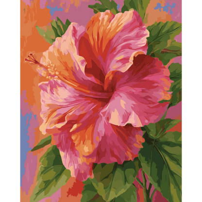 Kleurrijke hibiscus- Schilderen op nummers