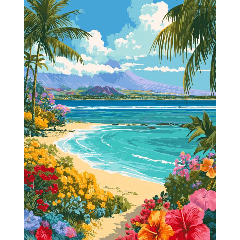Hawaïaans landschap- Schilderen op nummers