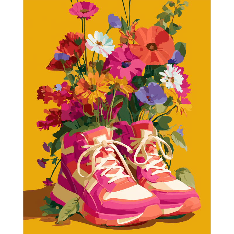 De lente in rennen- Schilderen op nummers