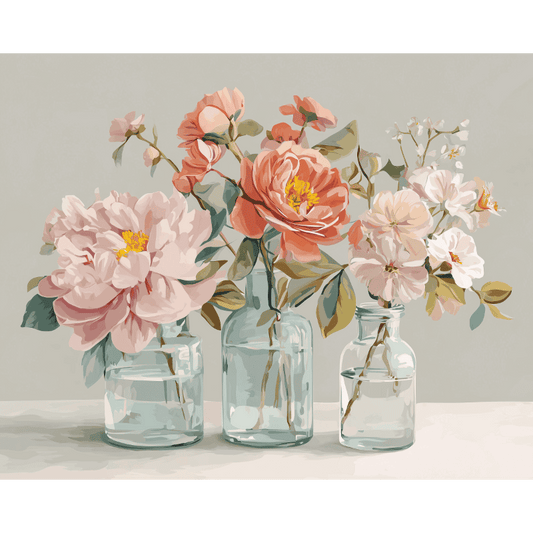 Botanisch glas- Schilderen op nummers