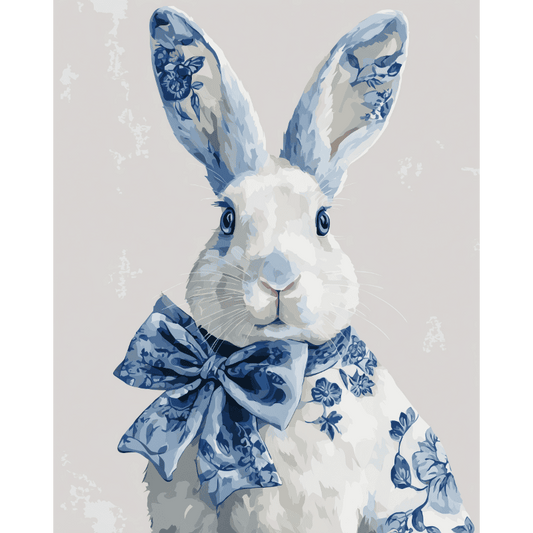 Delfts blauw konijn- Schilderen op nummers