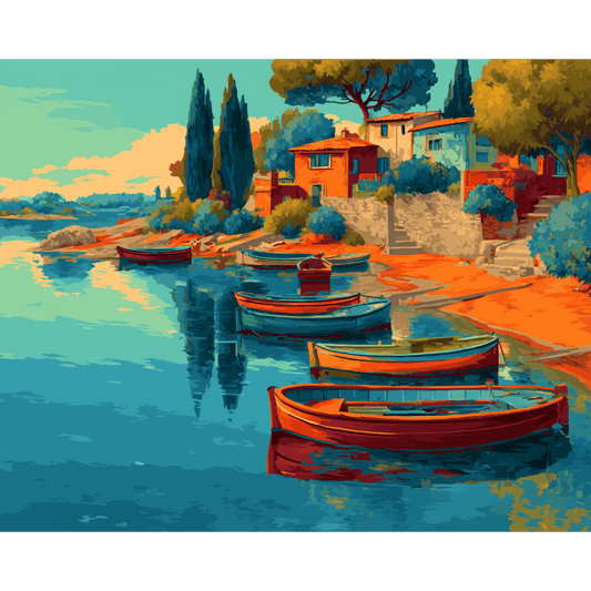 Mediterrane haven- Schilderen op nummers