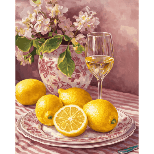 Porselein in roze- Schilderen op nummers