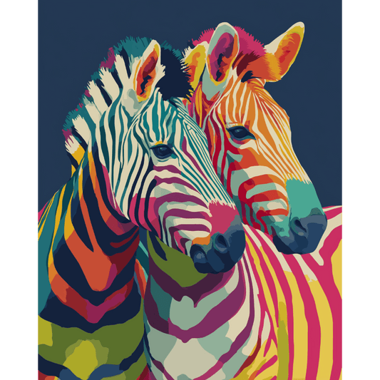 Zebra’s in kleur- Schilderen op nummers