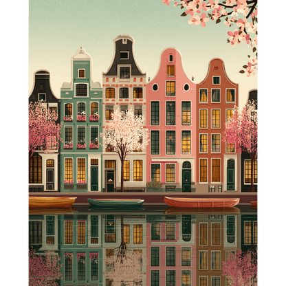 Lente in Amsterdam- Schilderen op nummers