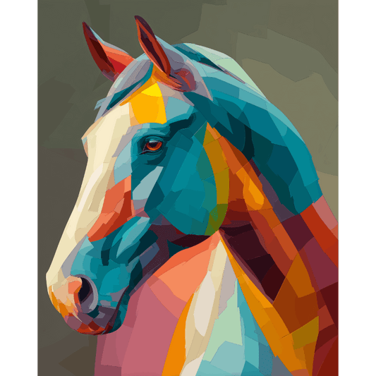 Abstract paard- Schilderen op nummers