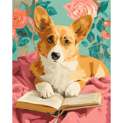 Intelligente Corgi- Schilderen op nummers
