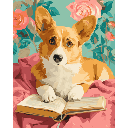 Intelligente Corgi- Schilderen op nummers