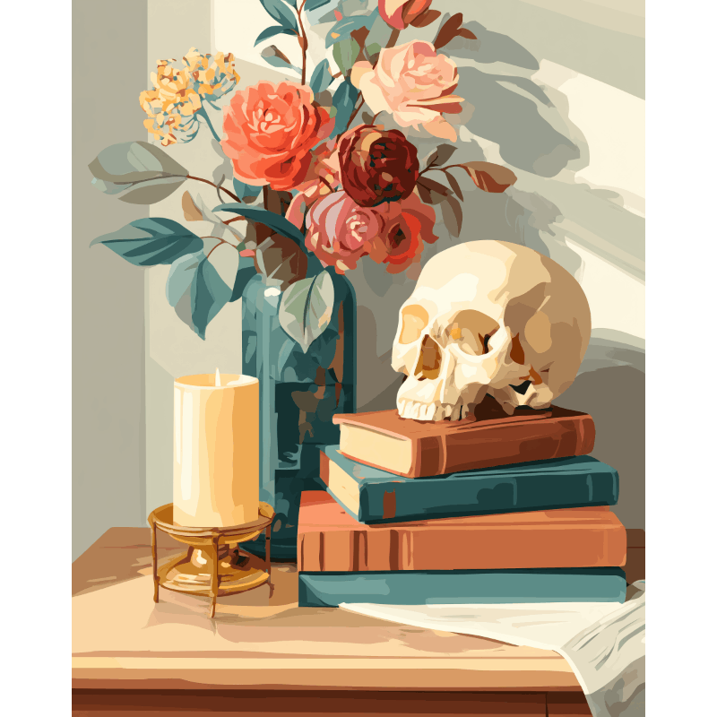 Moderne vanitas- Schilderen op nummers